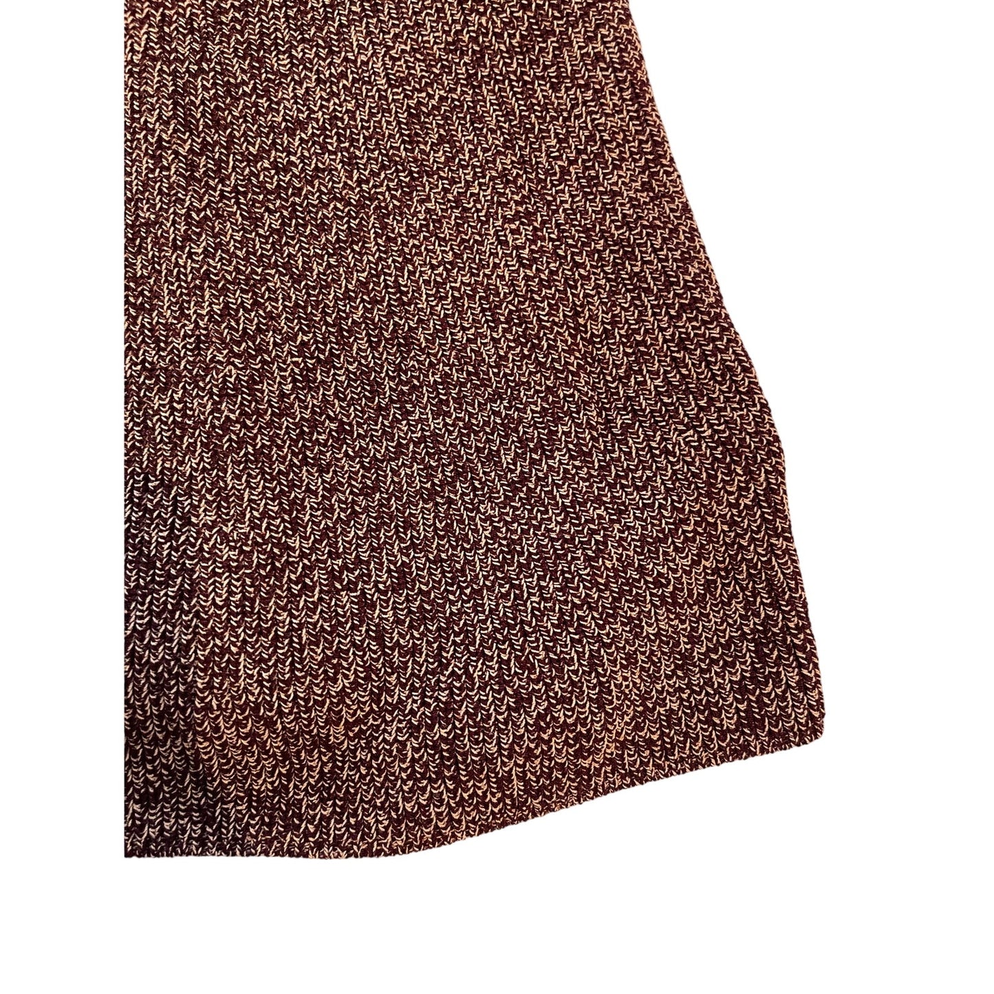 Wilfred Heavy Knit Maroon and Beige Skirt Women's Size Small