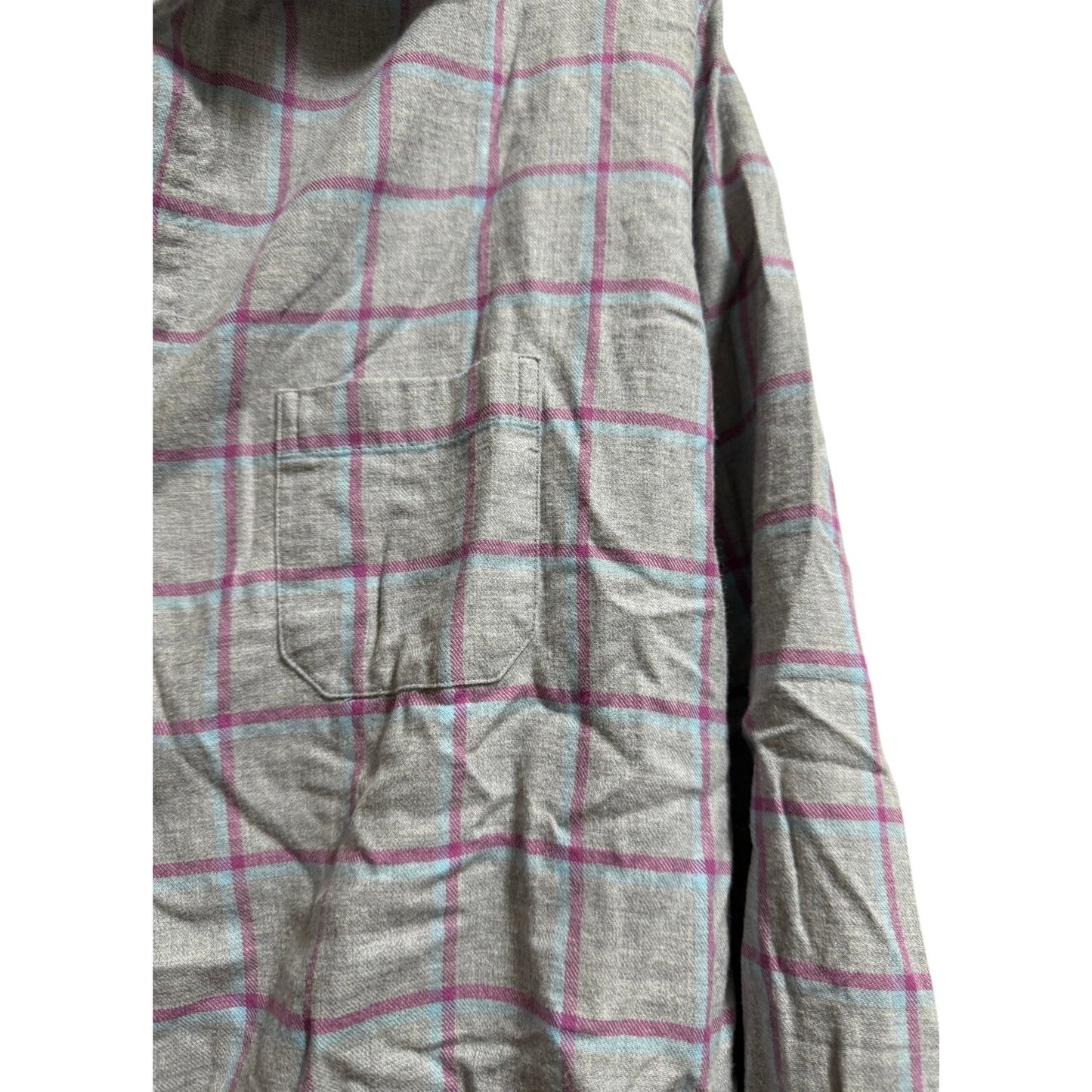 Frank & Eileen Grayson Gray & Pink Check Size 4 Button Up Shirt