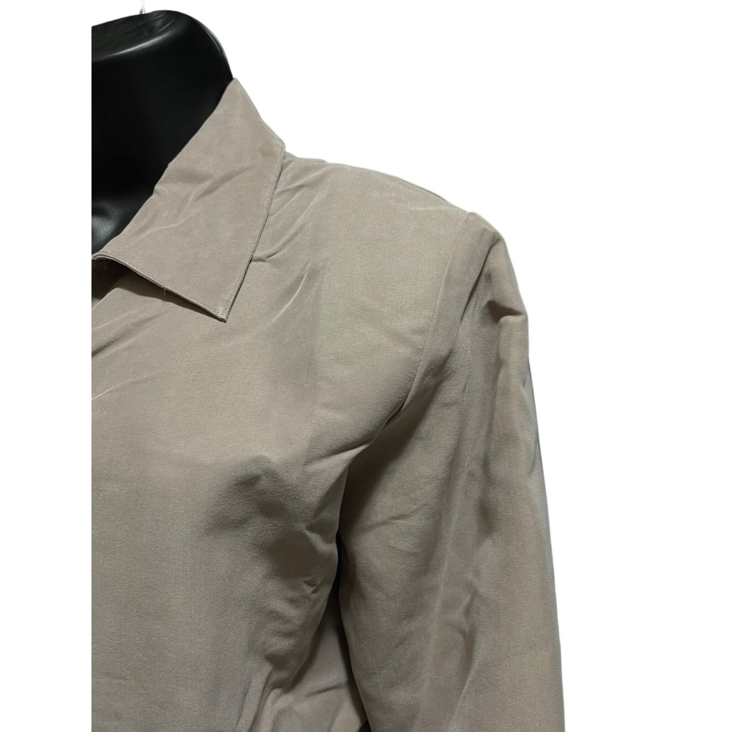 K Arnold Vintage Padded Shoulder Size Medium Button Up Collared Blouse
