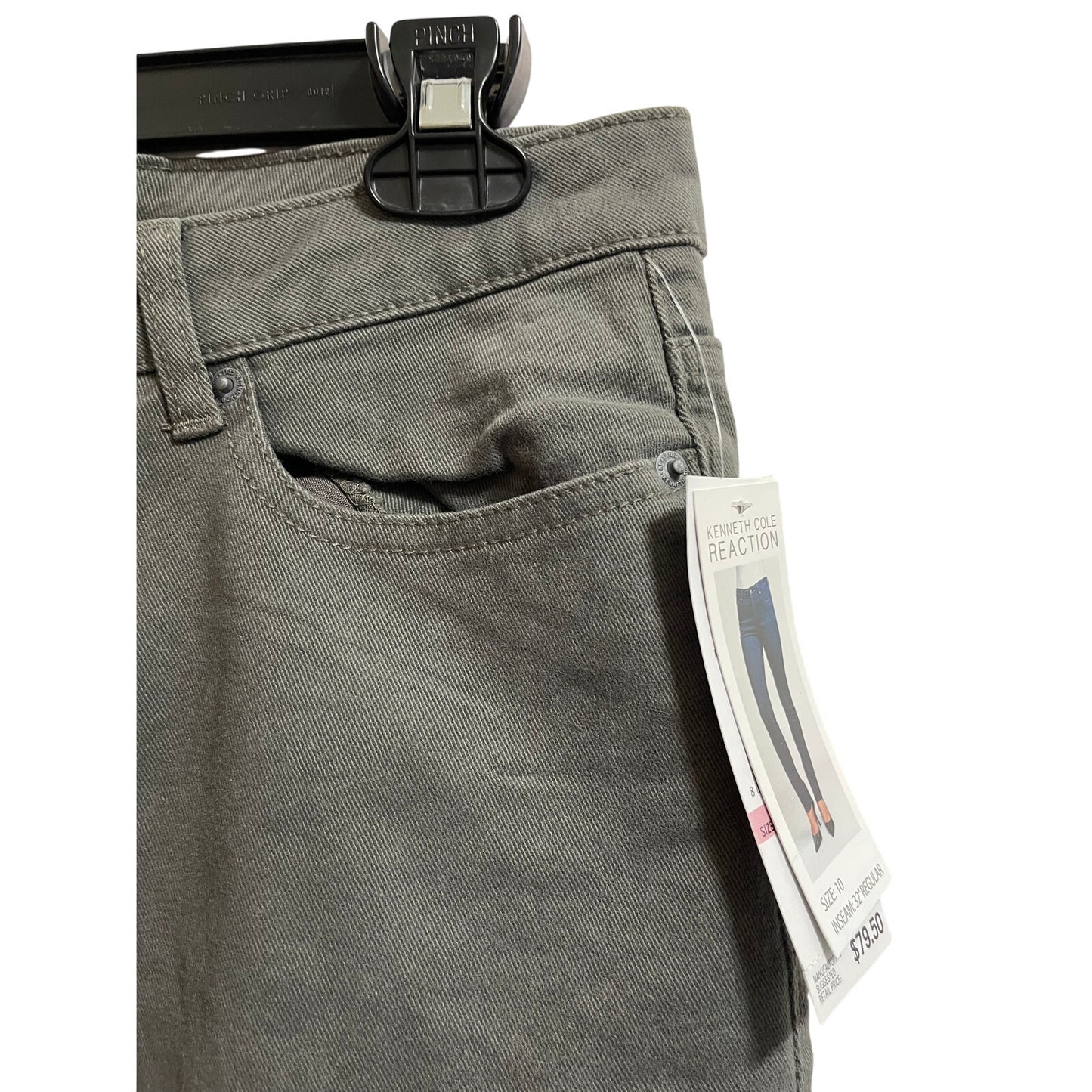Kenneth Cole Reaction Skinny Leg Size 10 Grey Jeans - NWT - $79.50 MSRP