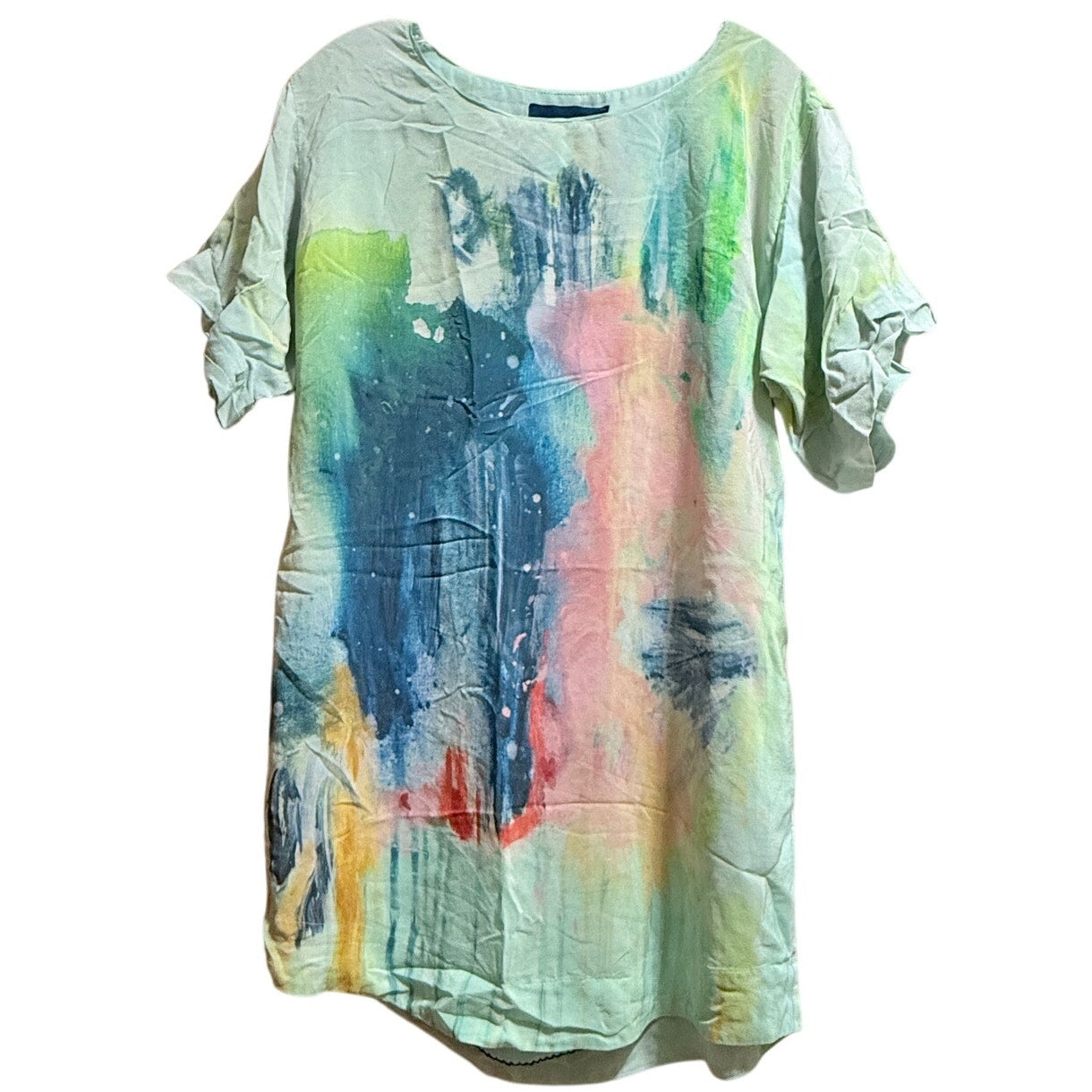 Maeve Size XS Abstract Pastel Print Knee Length Dress