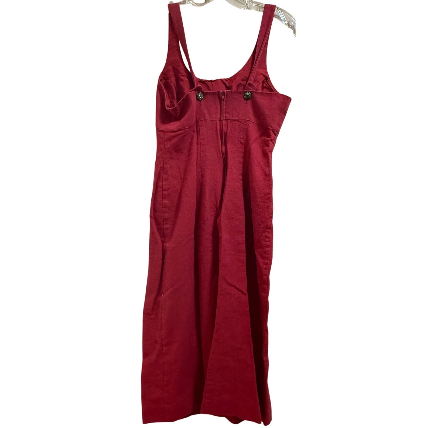 Blondie and Me Red Button Accent Sleeveless Midi Dress - Size 5-6