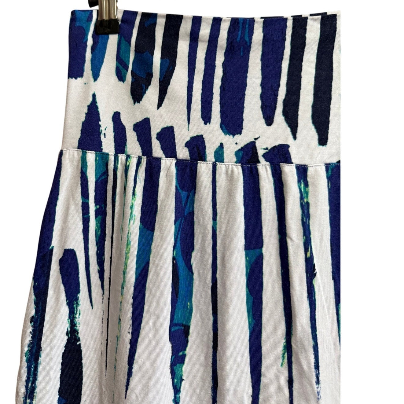 Tart Collections Blue Green Abstract Print Pencil Midi Skirt -Size XS- NWT