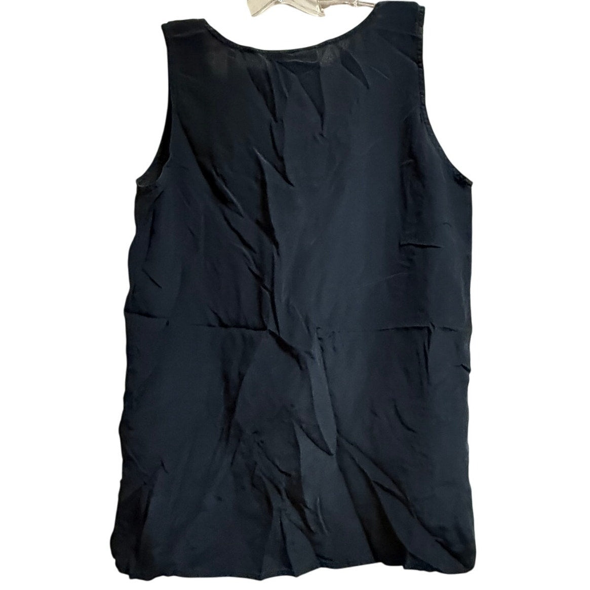 Vintage Silk Land Black Sleeveless Pure Silk Size Medium Blouse