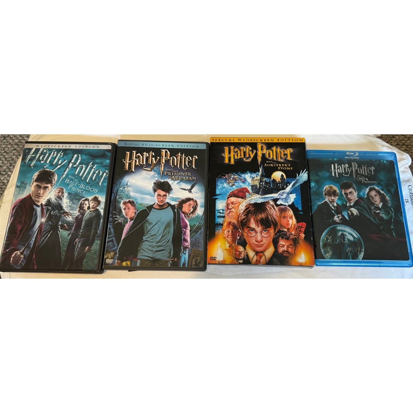 Harry Potter 4 Film Bundle, Sorcerers Stone, Azkaban, Phoenix, Half Blood Prince
