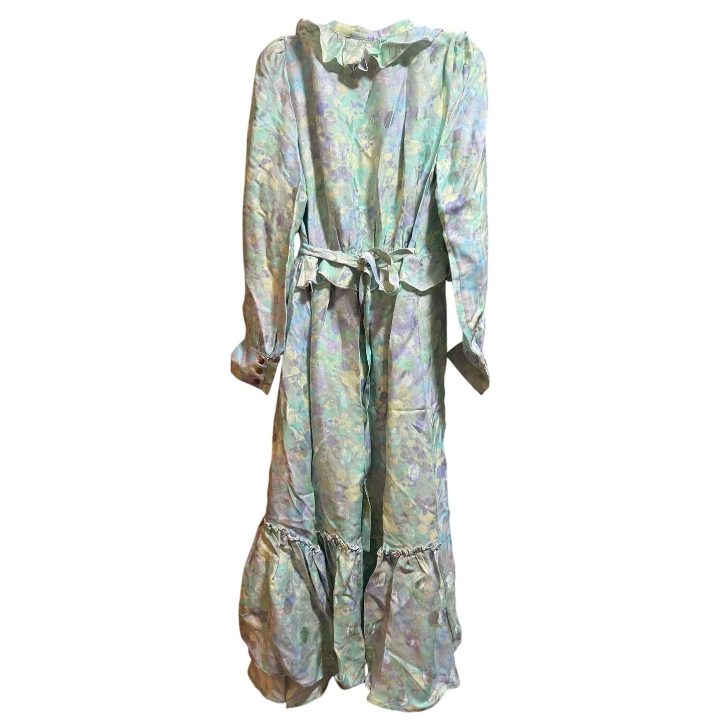Stine Goya Odette Pastel Bloom Ruffle Prairie Dress - Long Sleeve - Medium - NWT