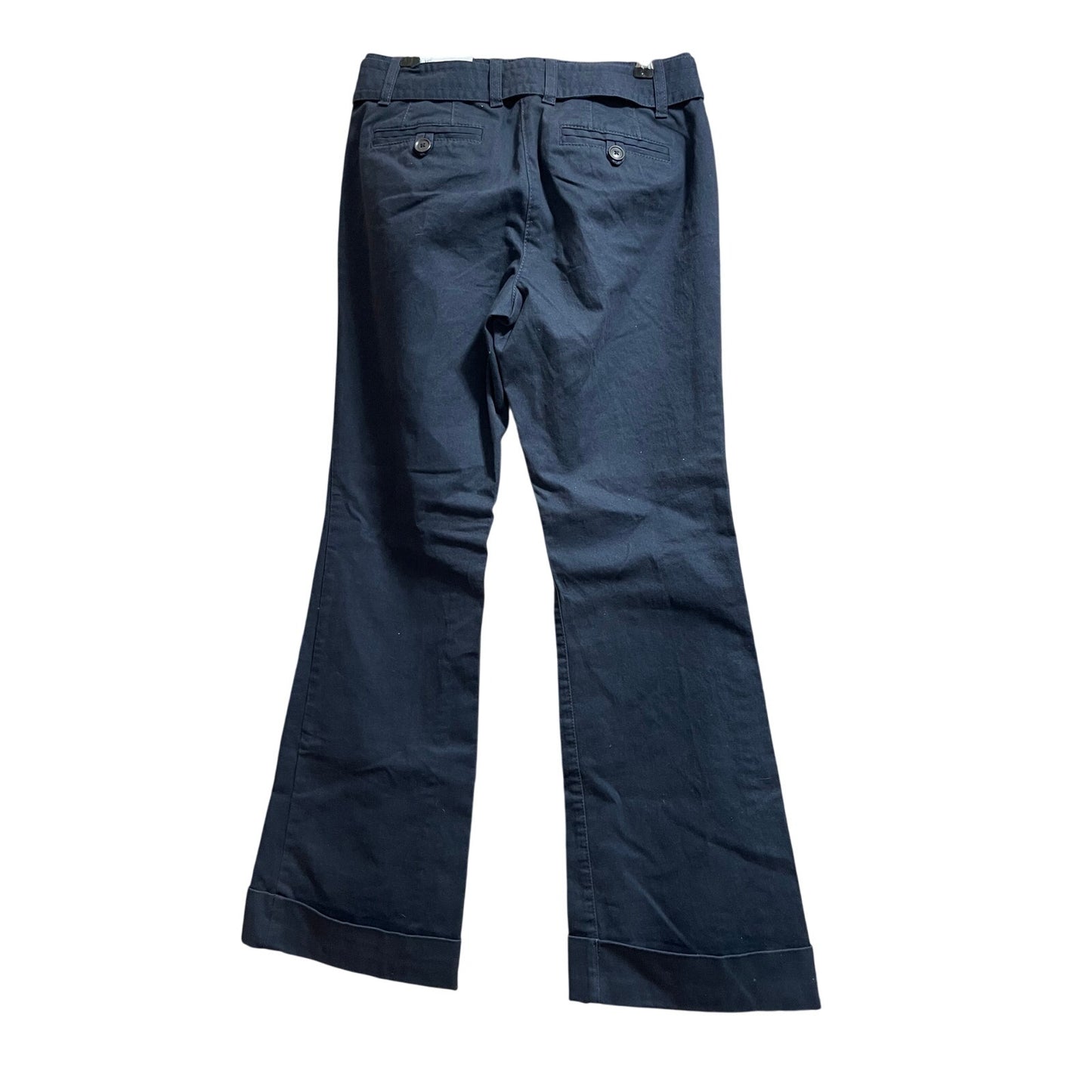 NWT Ann Taylor Navy Chino Flare Leg Pants (2006) Belted Curvy Size 2 - $59.50