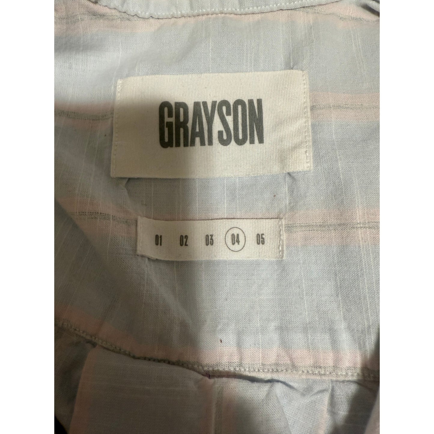 Frank & Eileen Grayson Pale Blue & Pink Stripe Size 4 Button Up Shirt