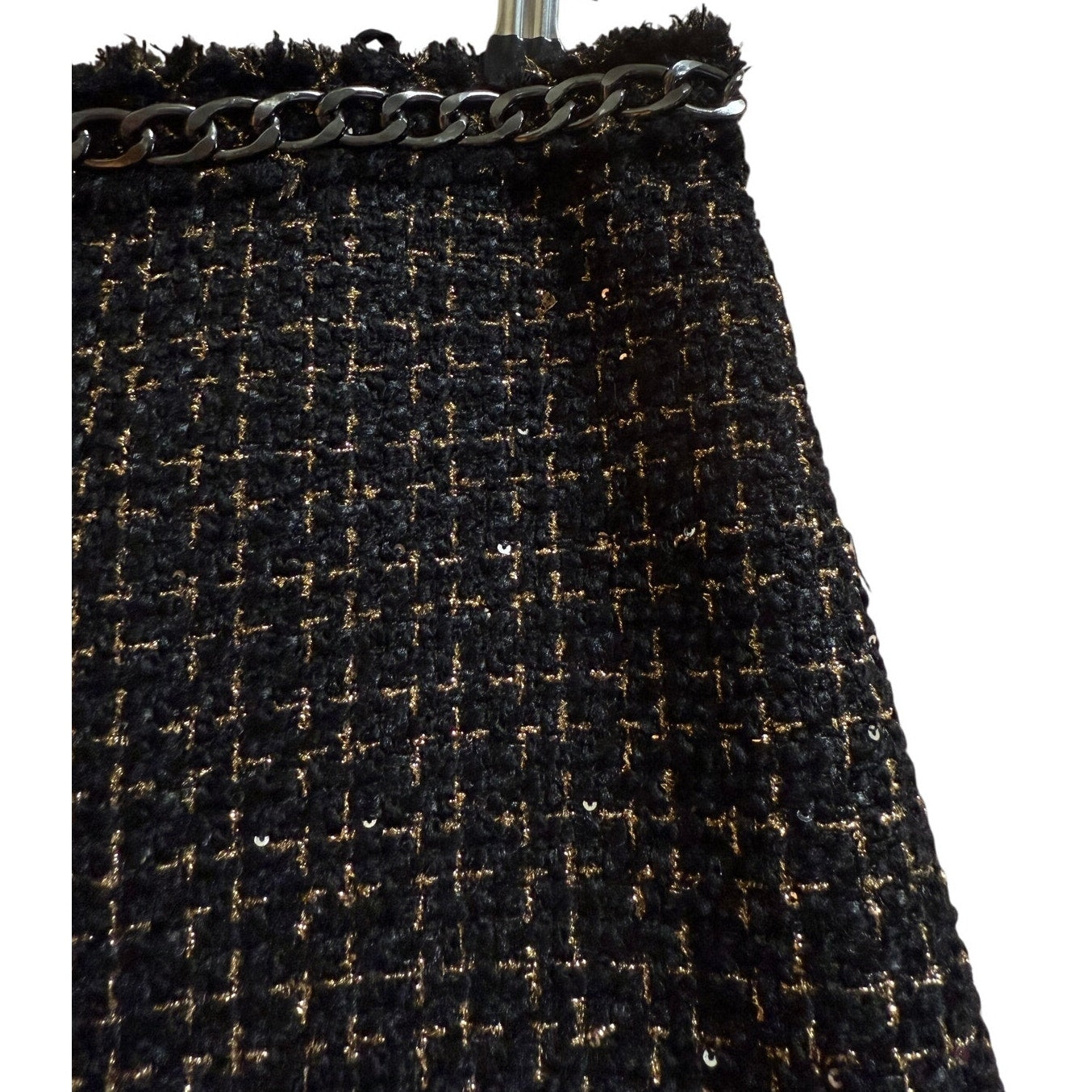 Alice & Olivia Black & Gold Knit Size 10 Mini Skirt - NWT - $295 MSRP