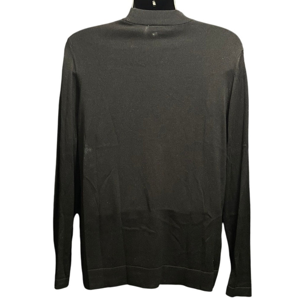 Wilks Rodriguez Black Knit Silk & Cotton Size Large Long Sleeve Sweater