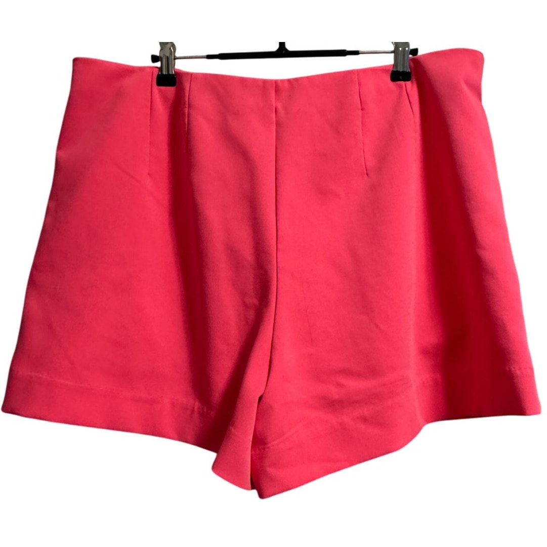 A New Day Stretch Bright Pink Chino Shorts - Size 14