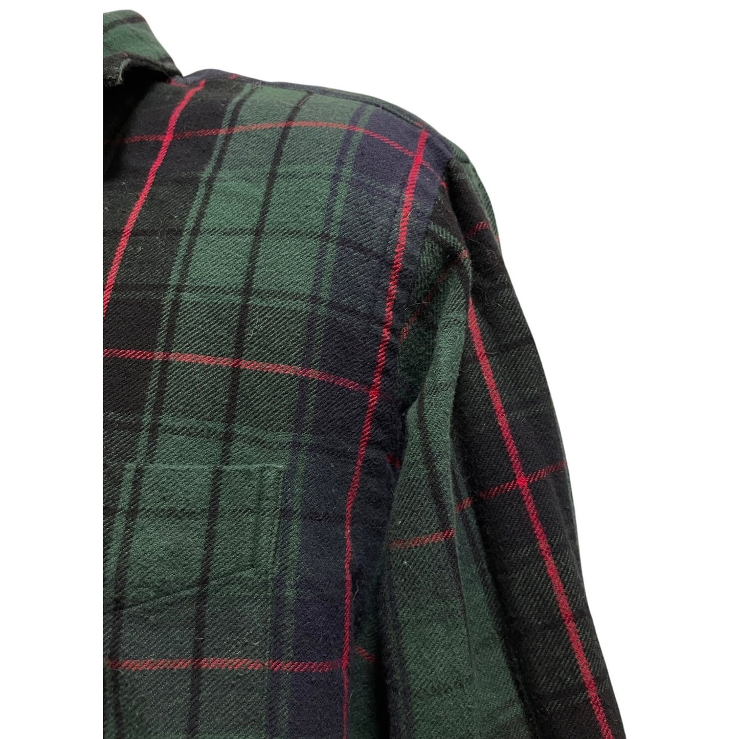 Vintage Polo Ralph Lauren Green Plaid 100% Cotton Button Front Shirt - Medium