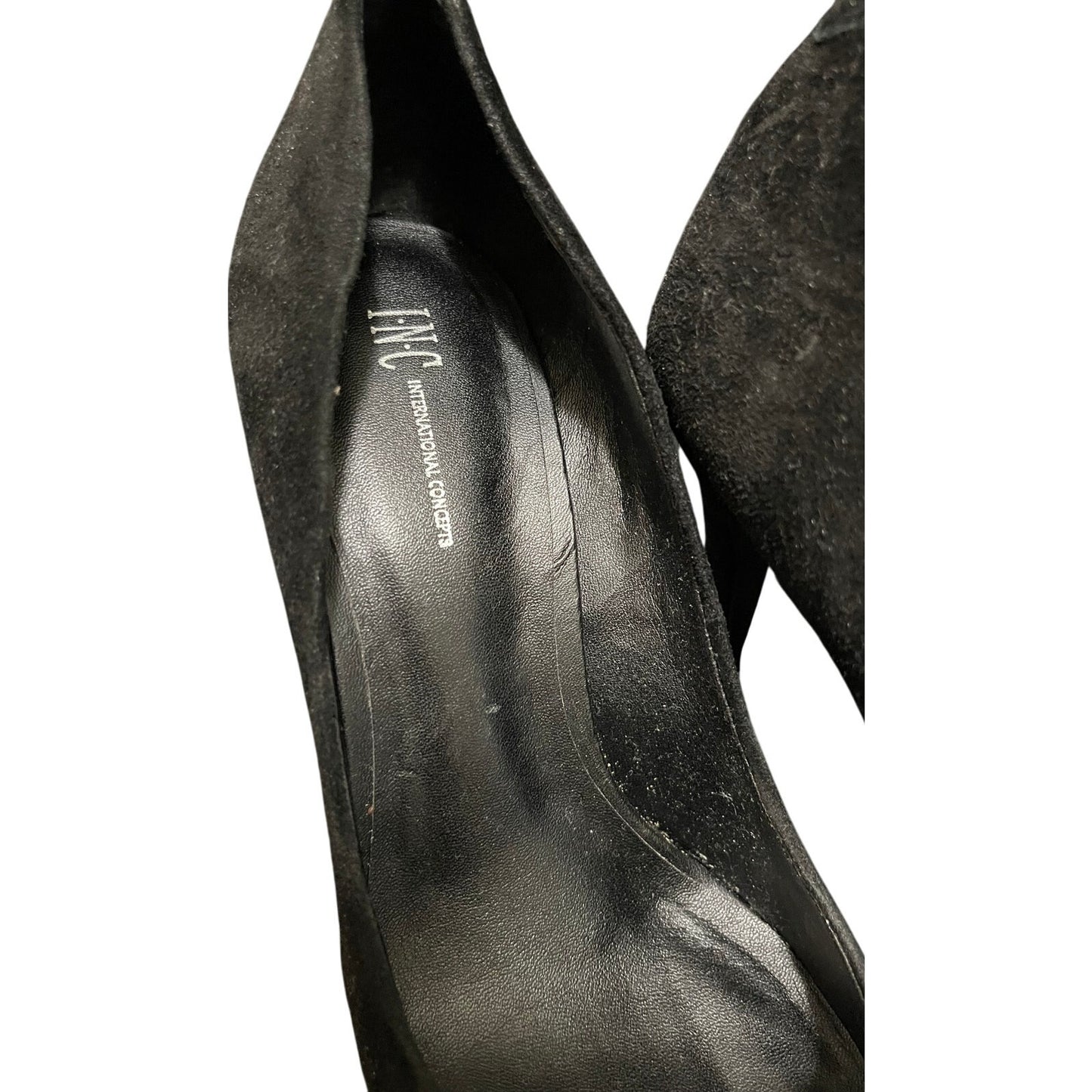 INC International Concepts Black Velvet Heels - Size 7 - NEW IN BOX