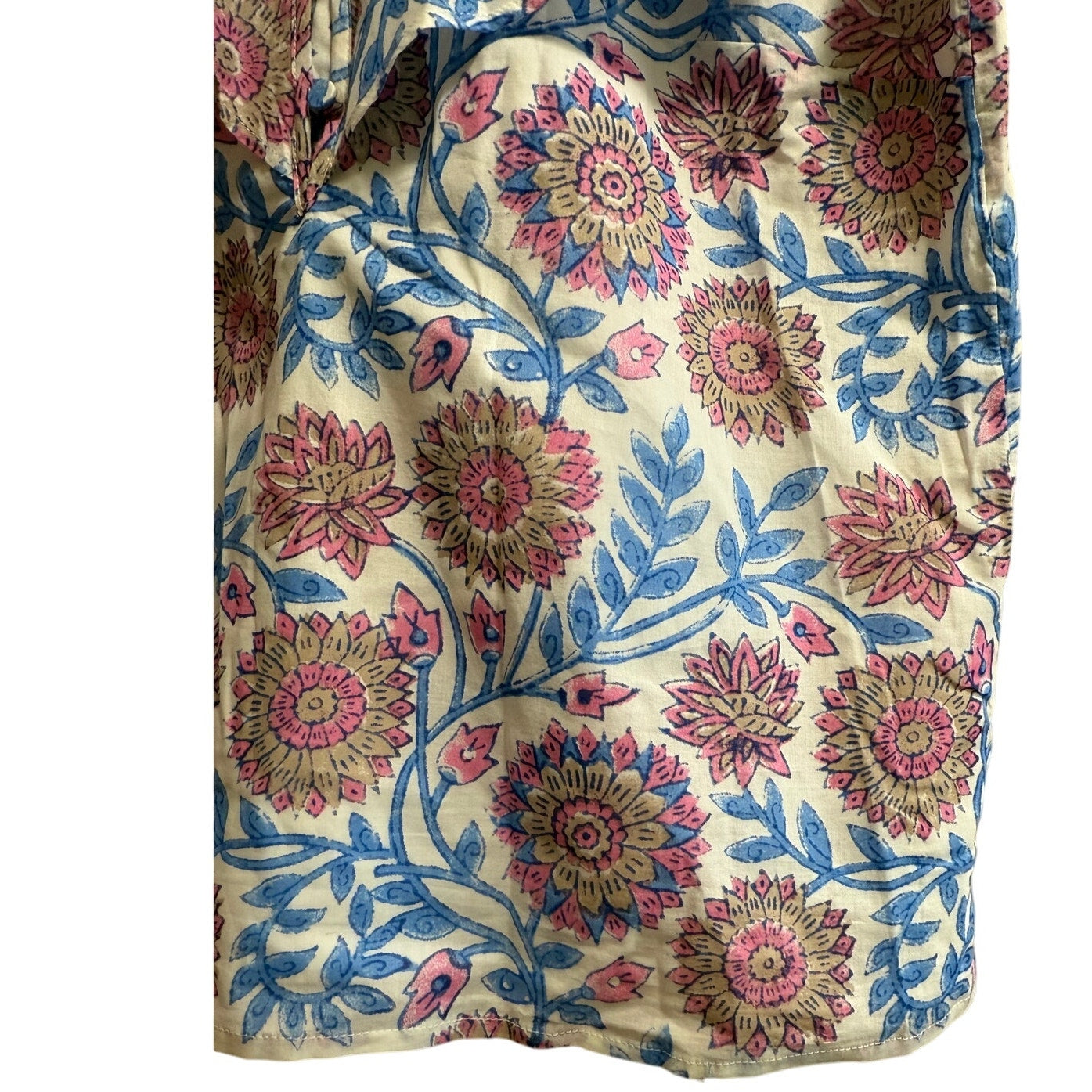 J.Crew Pink & Blue Floral Sleeveless Blouse Small Ruffle Neck - NWT $69.50 MSRP