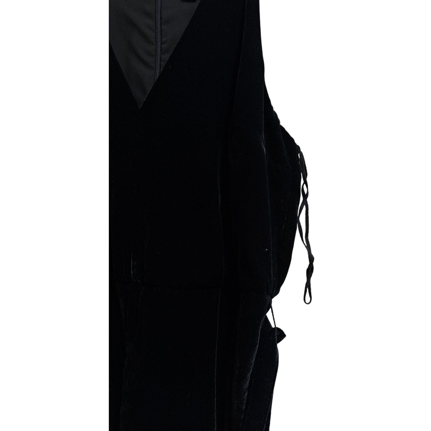 GAP Black Velvet Sleeveless Jumpsuit w/Belt - Small Petite - NWT $118 MSRP