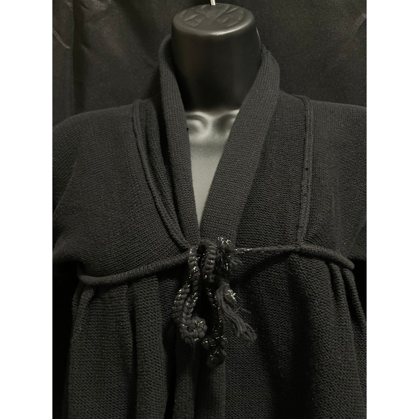 Ann Taylor The LOFT Black Tie Front Knit Cardigan - XS