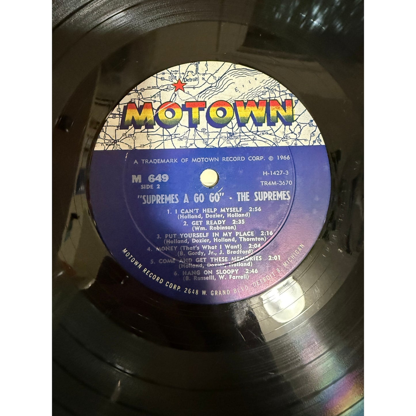 Diana Ross & The Supremes A Go Go Motown 1966 M-649 12" Vinyl Record