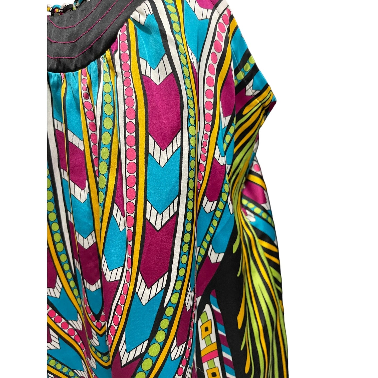 Nicole Miller Multi-Color Spaghetti Strap Blouse - XS