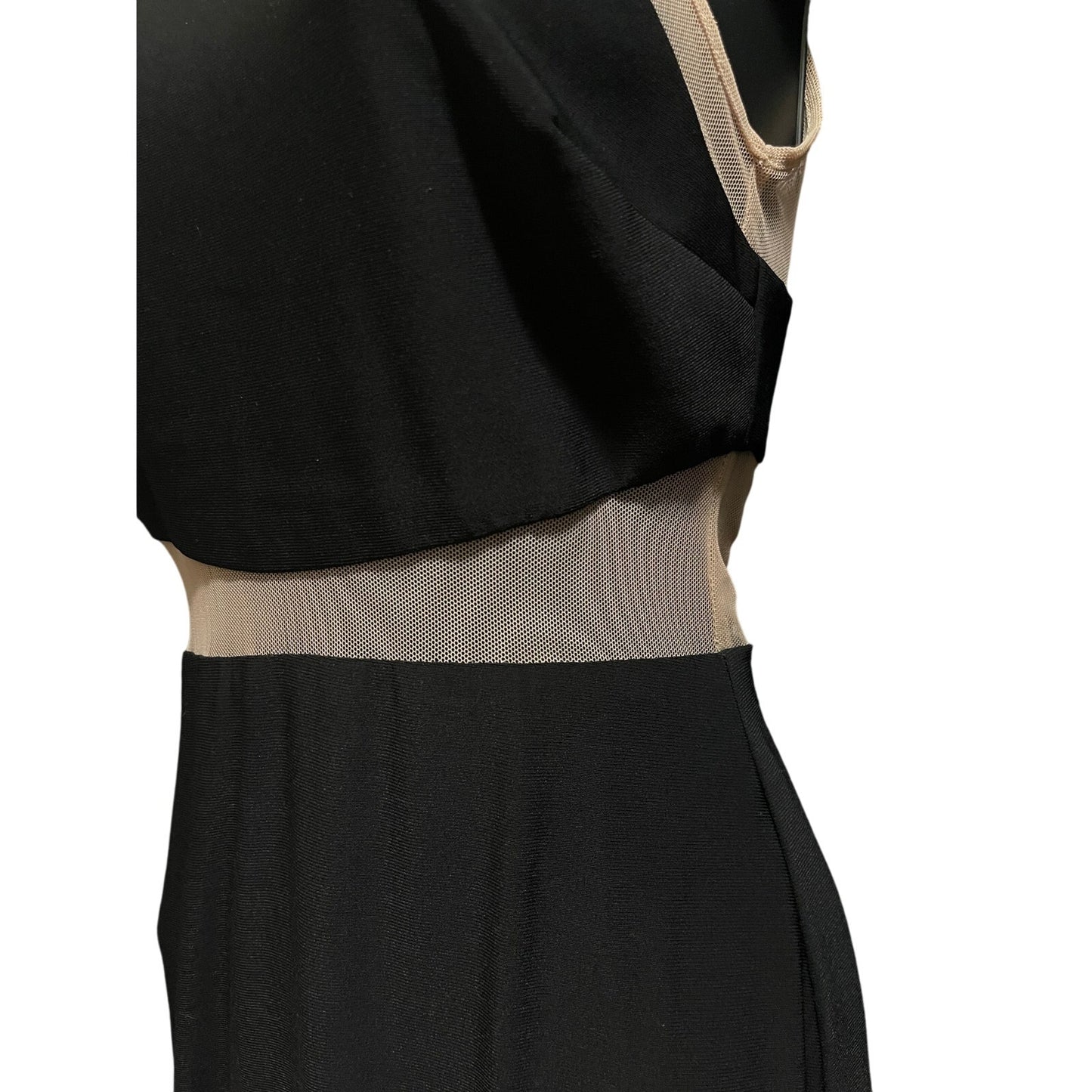 Aqua Dresses by Bloomingdales Size 2 Black & Brown Mesh Maxi Dress - NWT