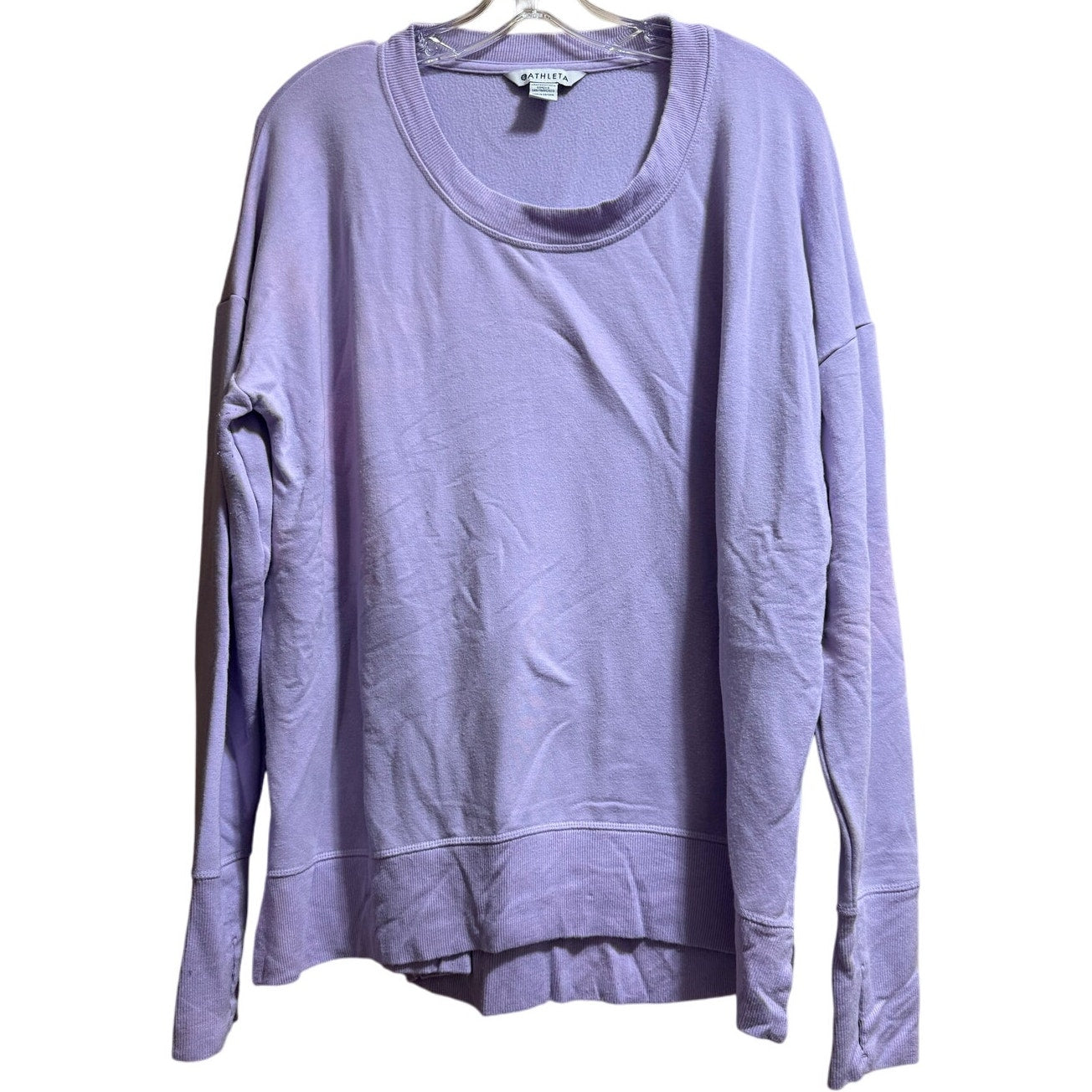 Athleta Lavender Coaster Luxe Sweatshirt - Long Sleeve - Large