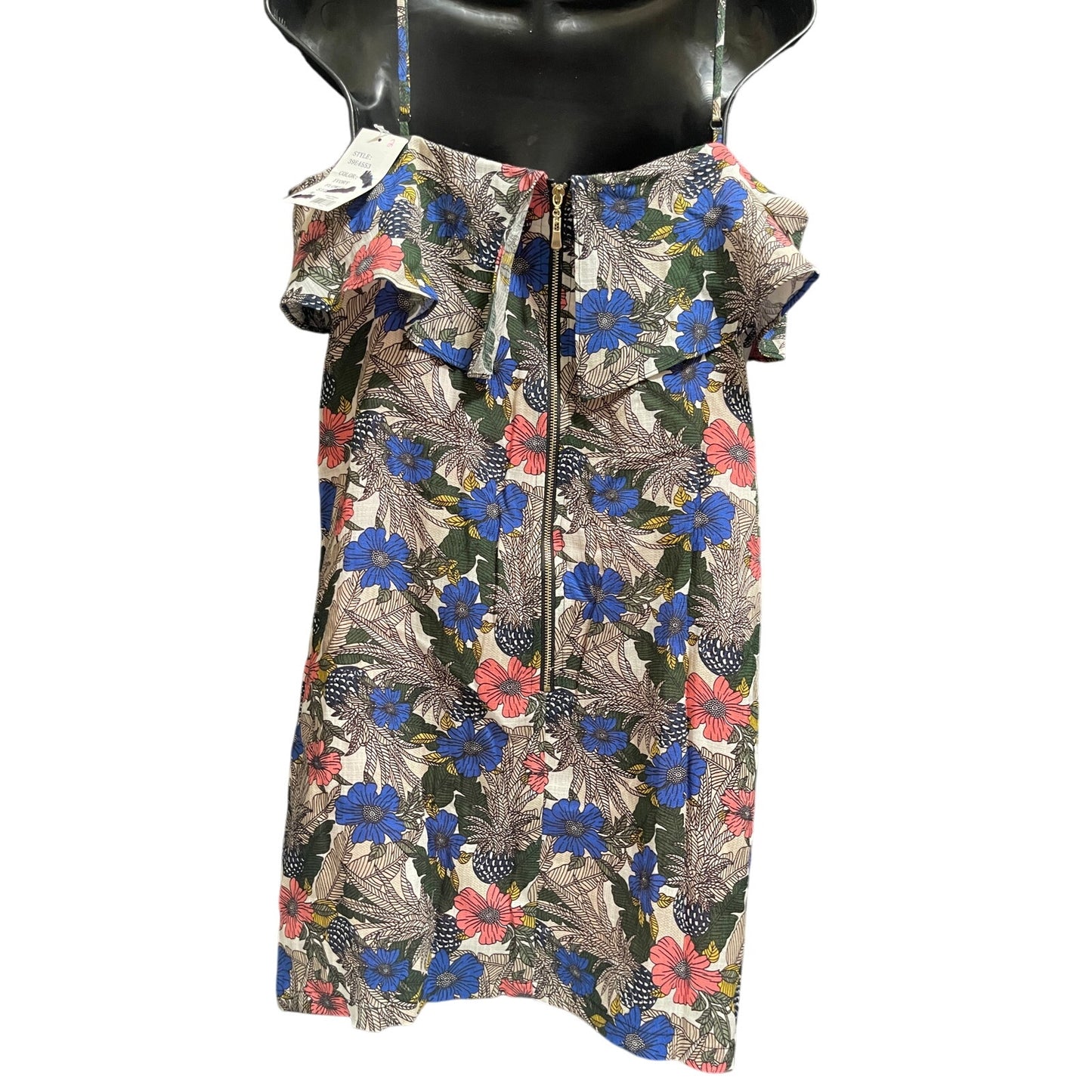 Joy Joy Blue & Pink Floral Print Sleeveless Mini Dress - Size Medium - NWT