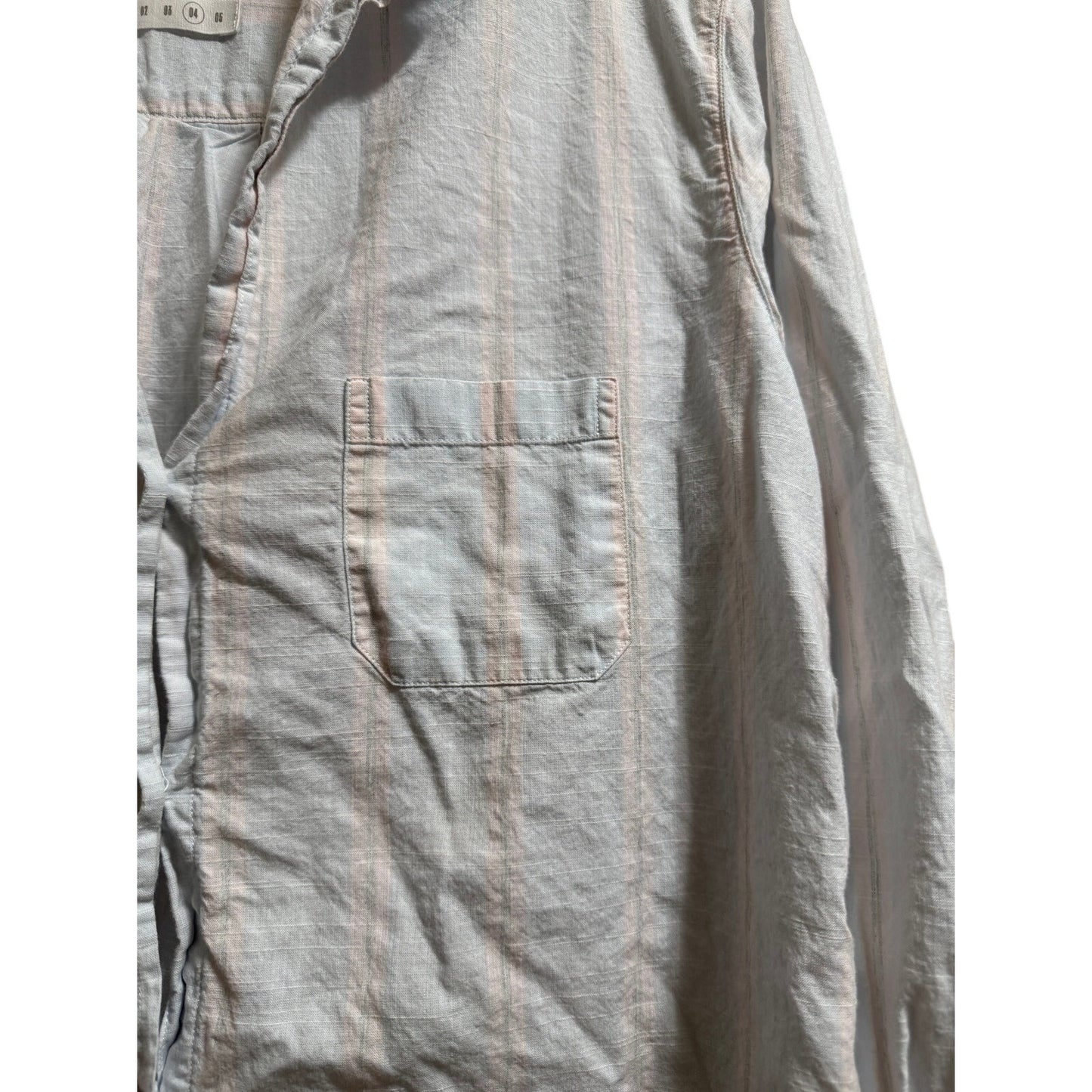 Frank & Eileen Grayson Pale Blue & Pink Stripe Size 4 Button Up Shirt