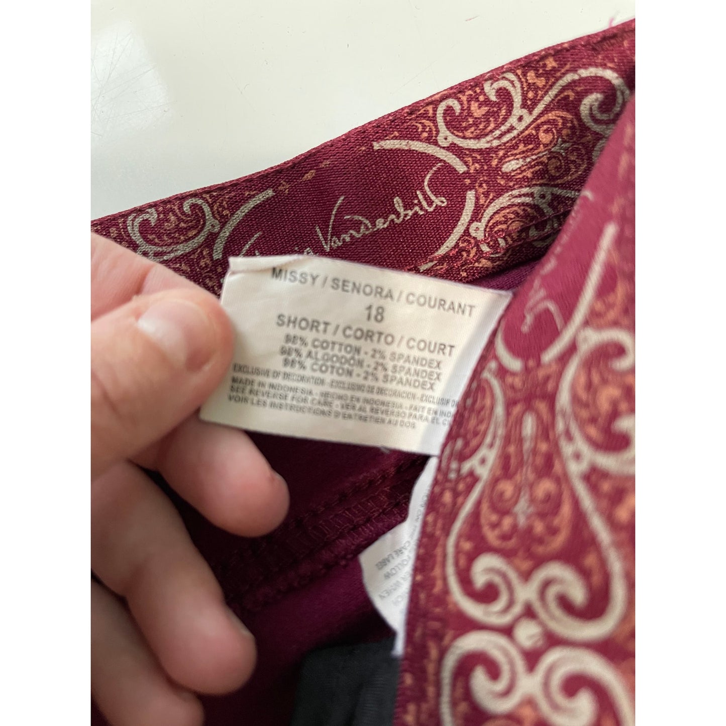 Gloria Vanderbilt Size 18 Cranberry Red Pants / Jeans