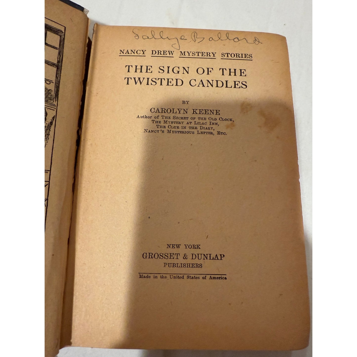 Nancy Drew - The Sign of the Twisted Candles - 1st Edition - 1933 - Hardcover