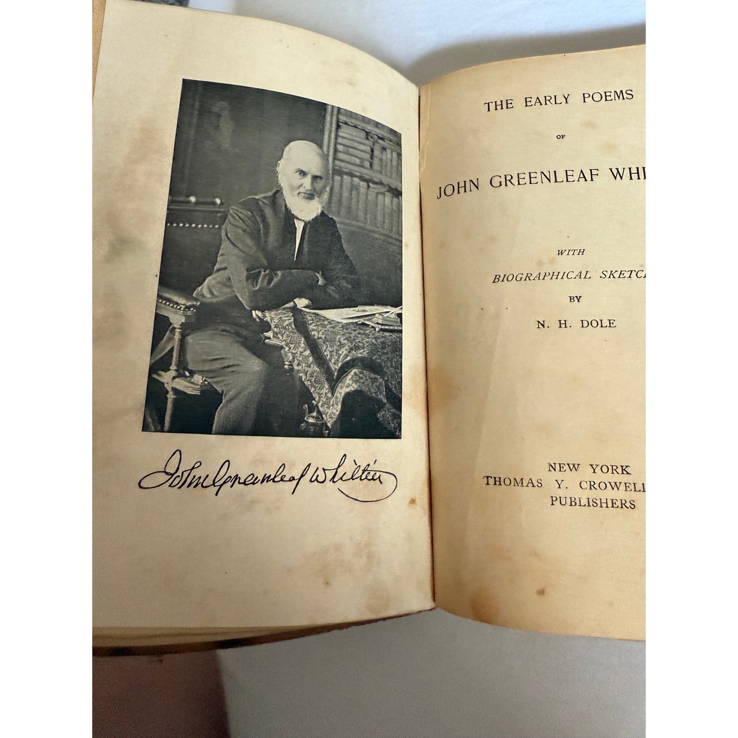 Whittier's Poems - John Greenleaf Whittier - 1893 - Leather Bound