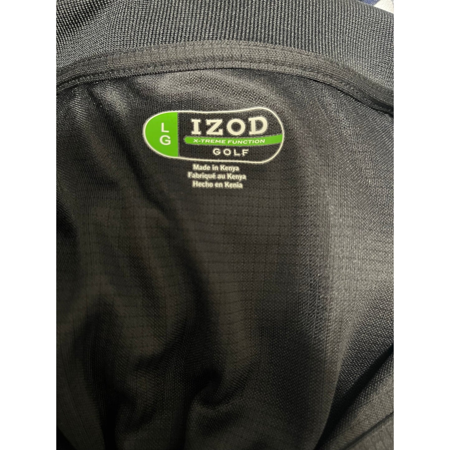 Izod Golf X-Treme Function Black Polo - Men's Large