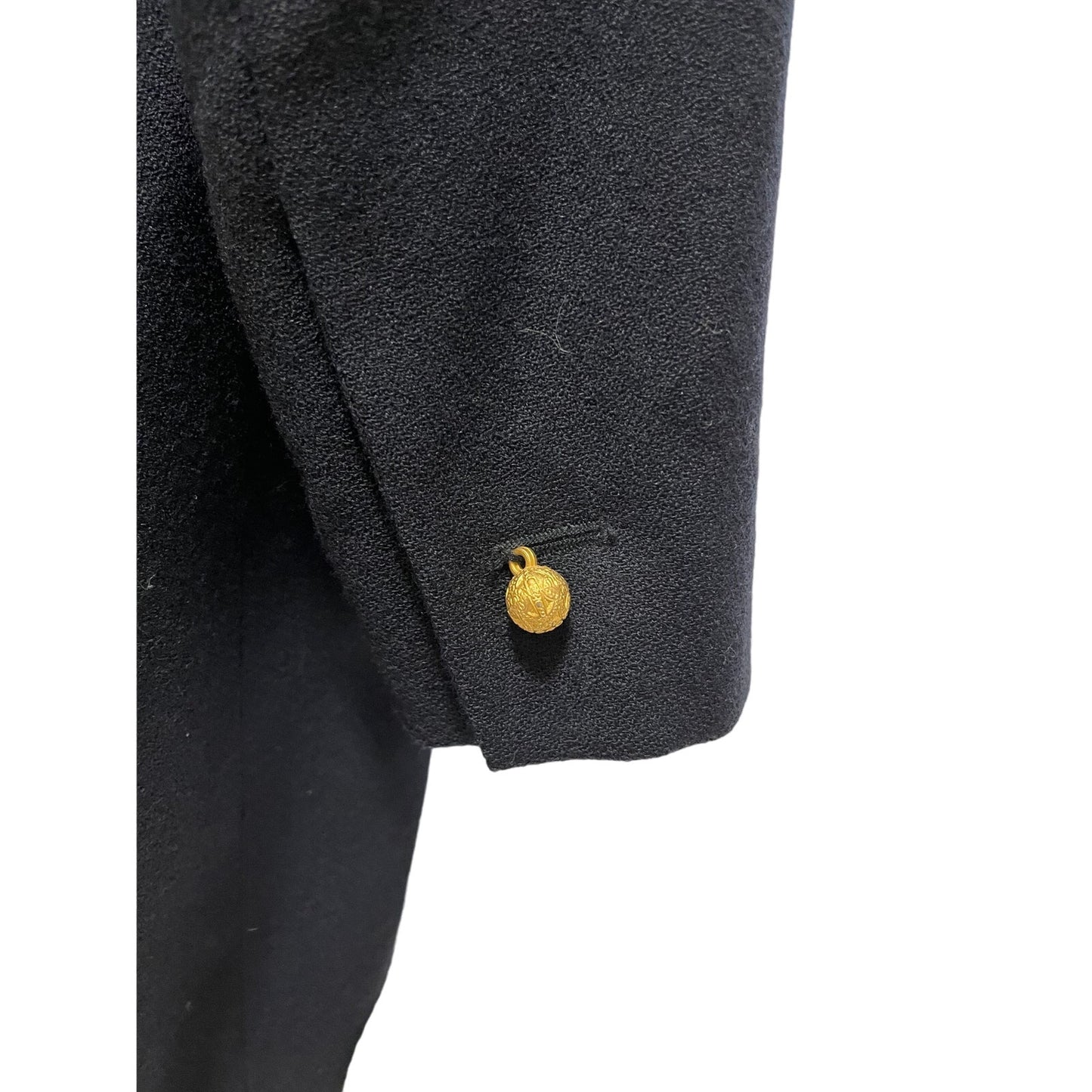 Vintage Harvé Benard by Benard Holtzman Navy Blue Overcoat