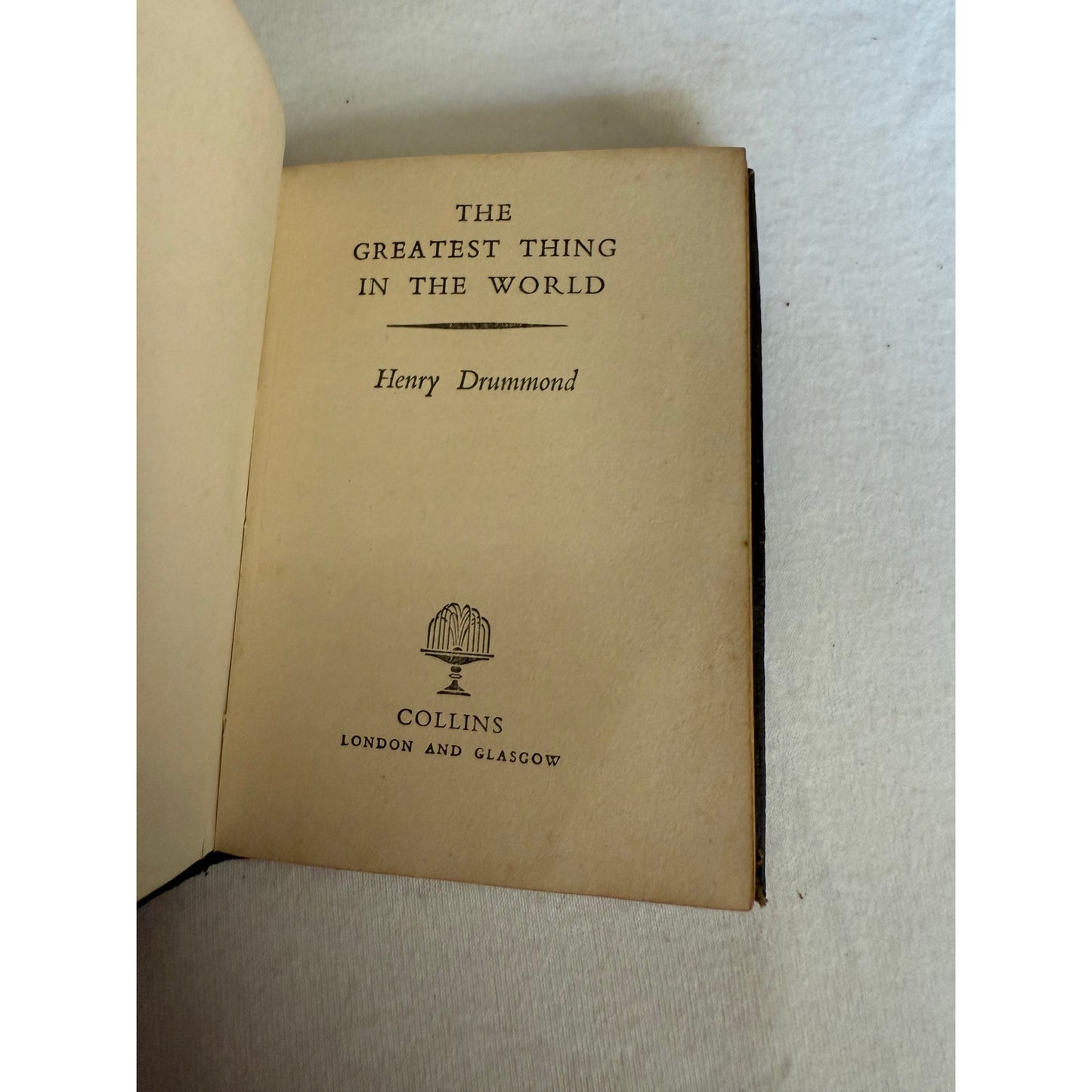 Antique The Greatest Thing In the World - Henry Drummond - Cloth Bound