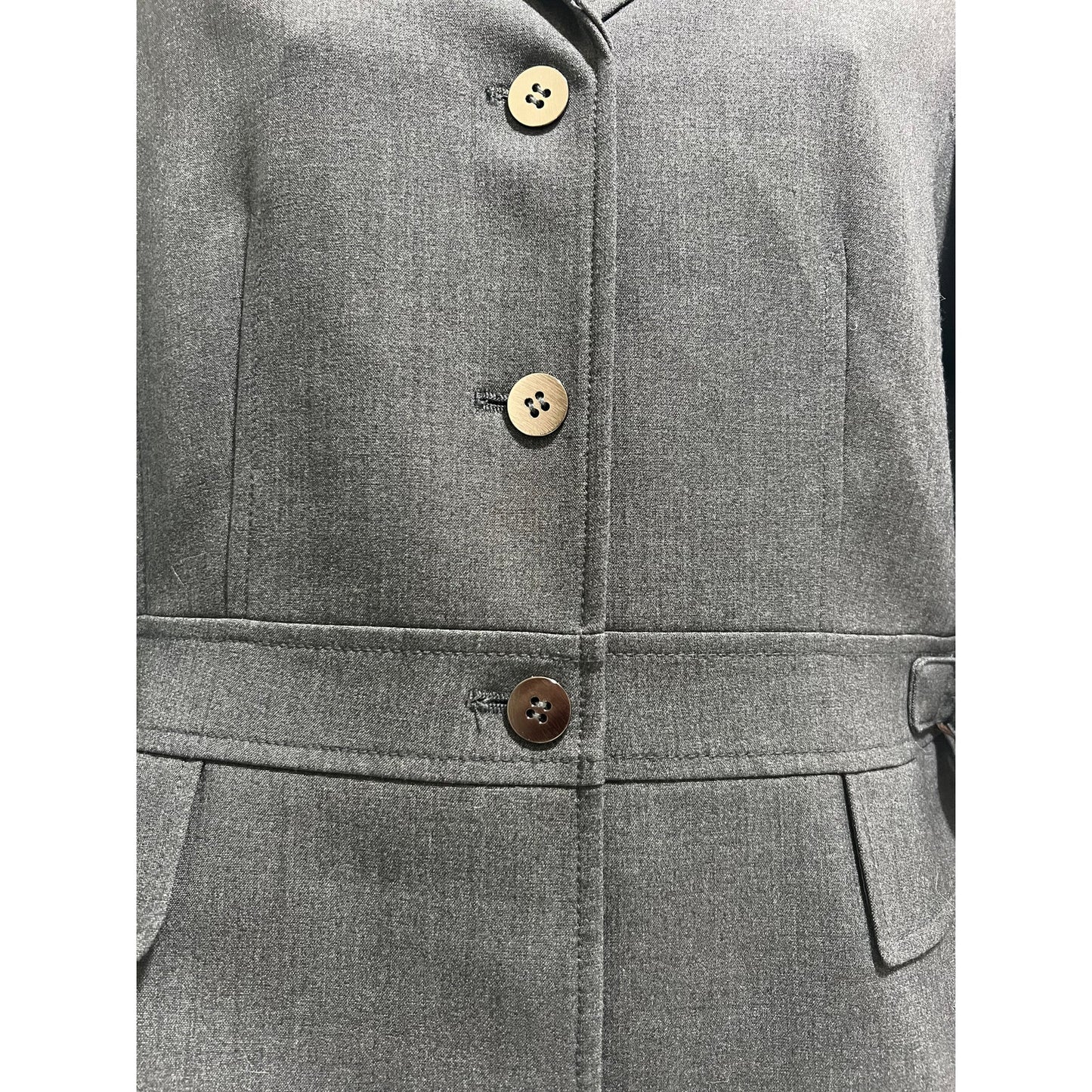 Calvin Klein Size 6 Stretch Dark Gray 3 Button Jacket Lined