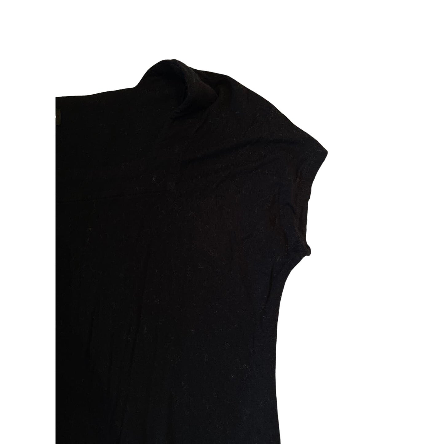 Adrienne Vittadini Size Medium Black Cap Sleeve Square Neck Dress