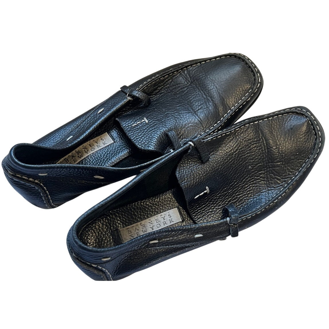 Vintage Barney's New York Black Italian Leather Loafer - Size 9.5