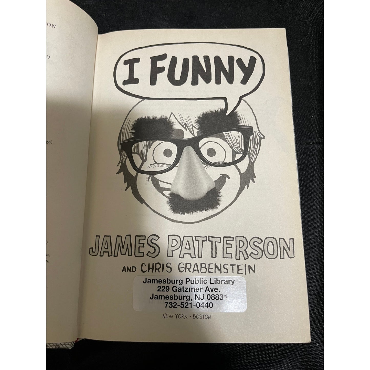 I Funny - James Patterson - Hardcover - VERY GOOD - Ex-Library