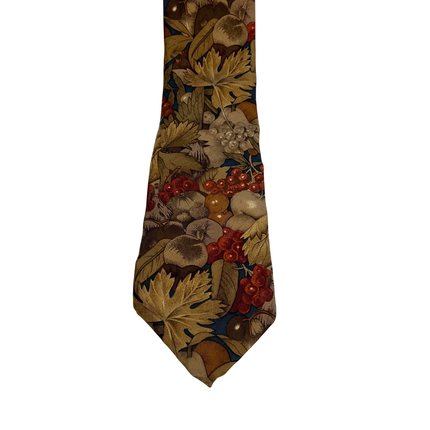 Vintage Pierre Cardin Fall Harvest Print Necktie Men's Tie 100% Silk