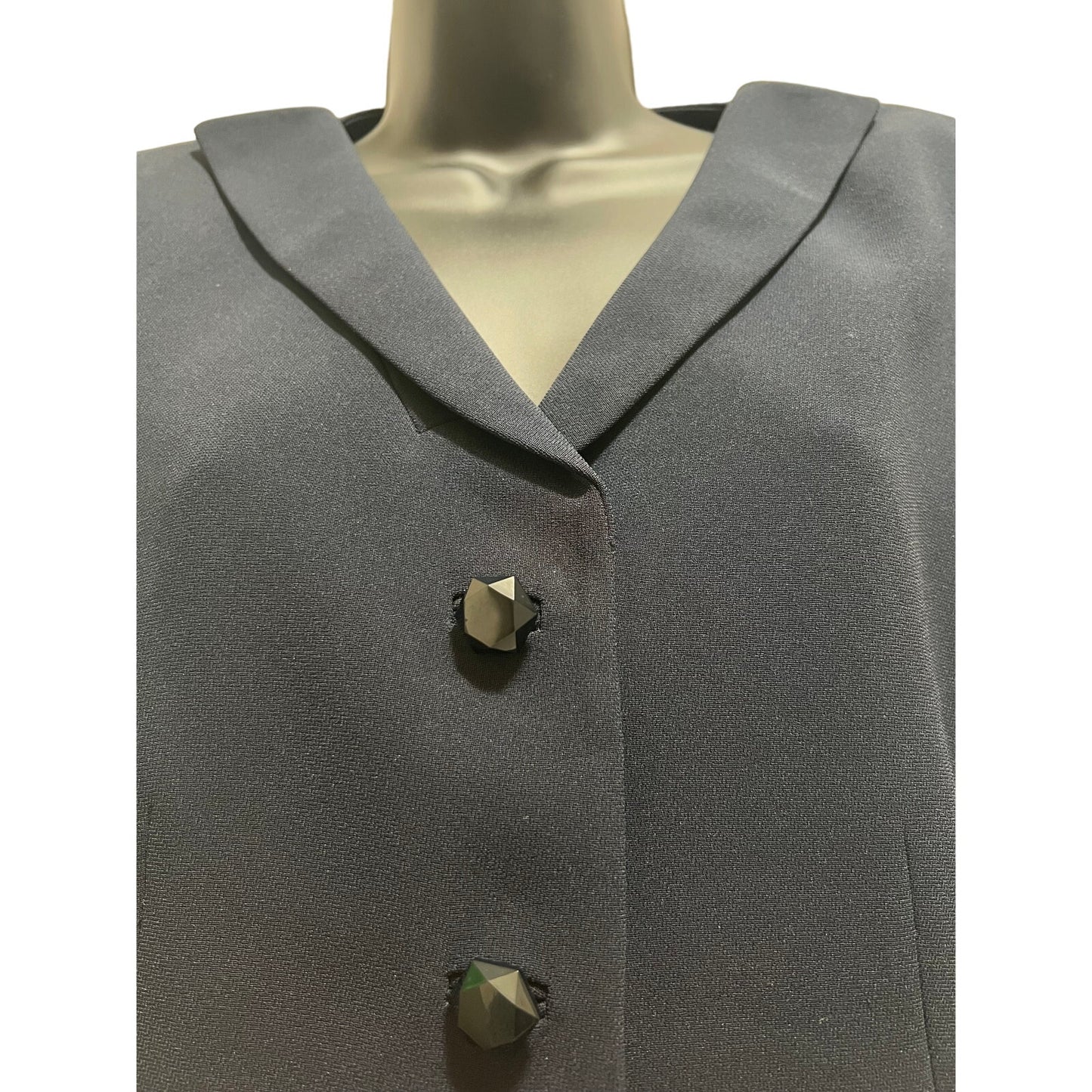 Albert Nipon - Size 10 - Dark Navy Blazer - 3 Geometric Button