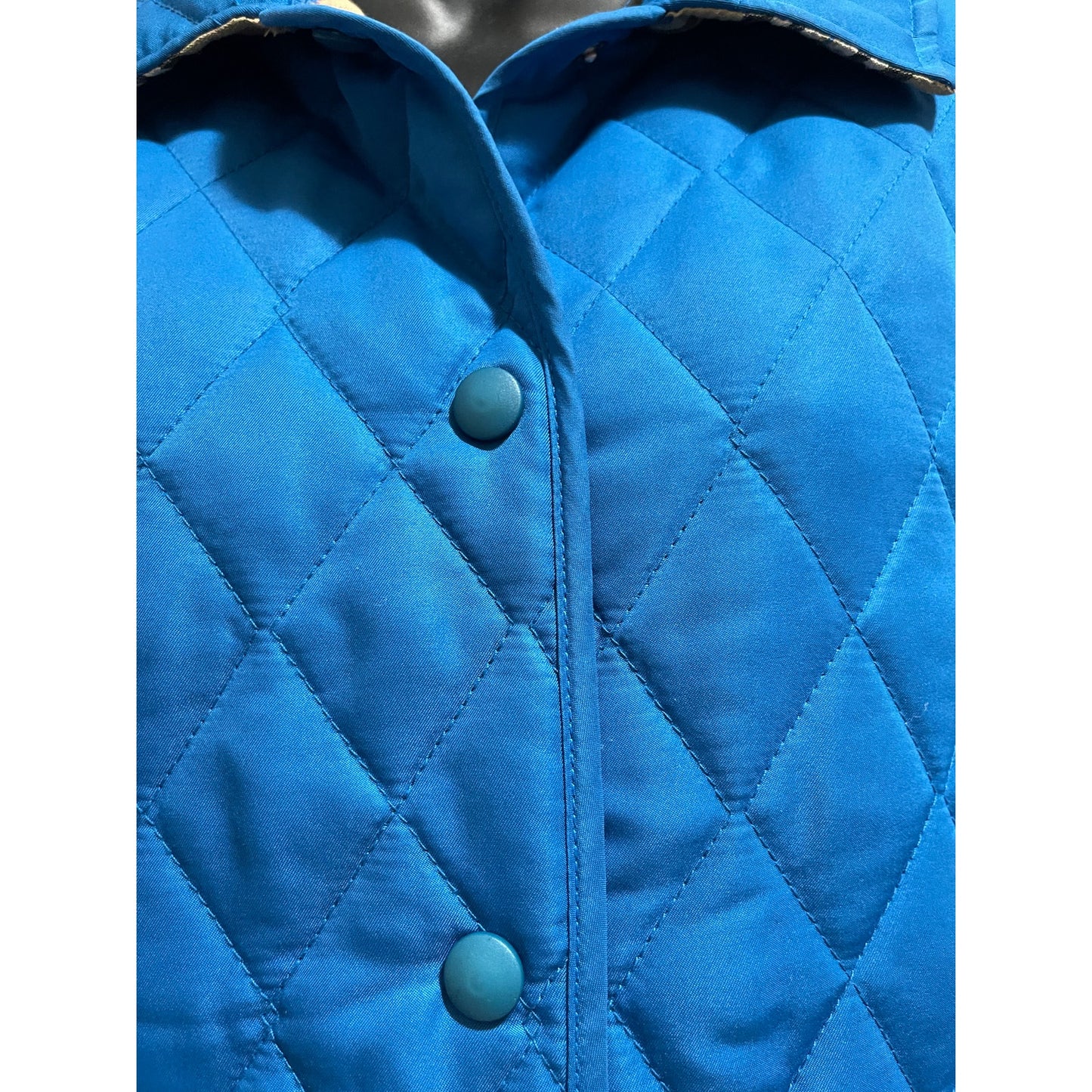 Selene Sport Blue Quilted Jacket Size Medium