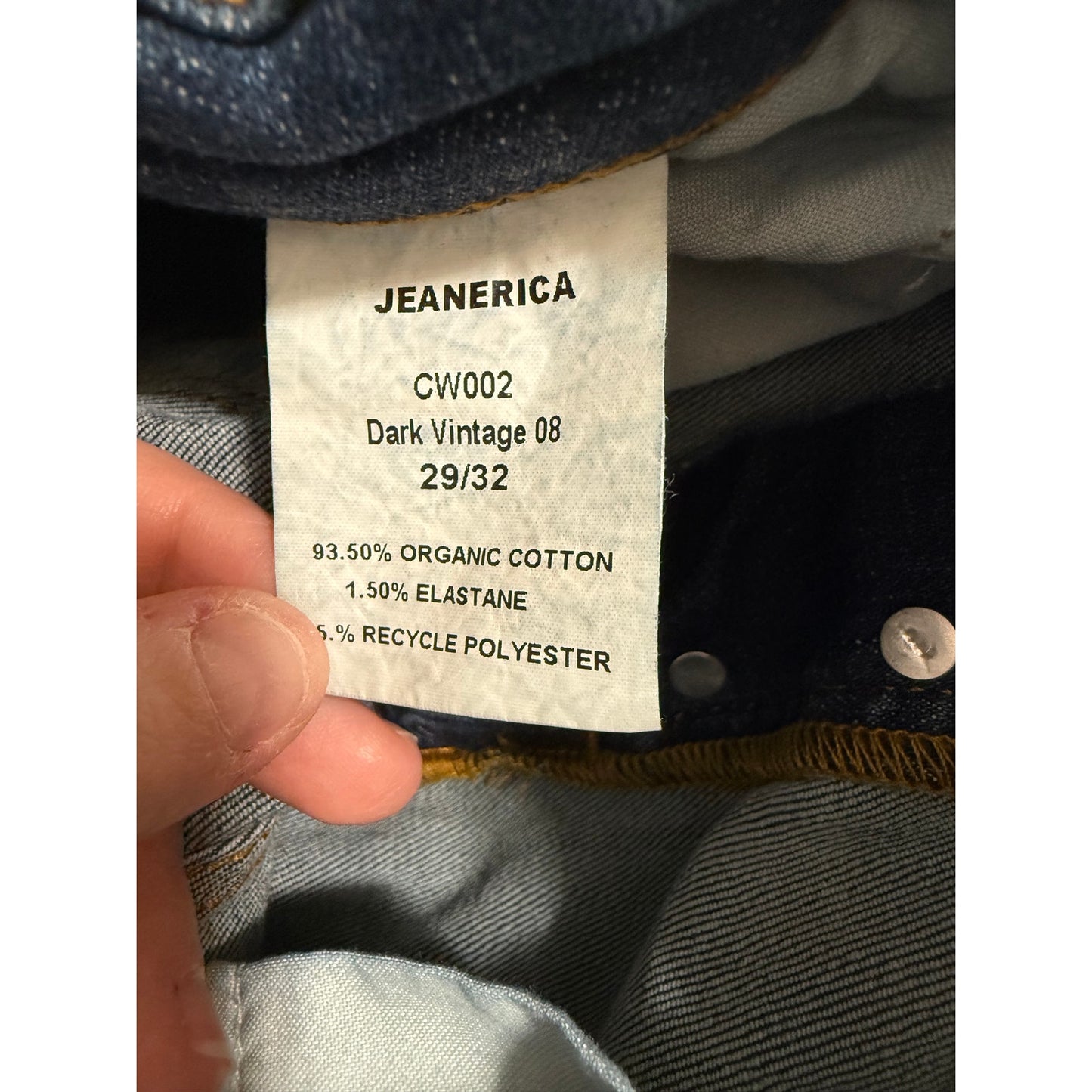 Jeanerica Dark Wash Vintage Straight Leg Denim Jeans - Size 29
