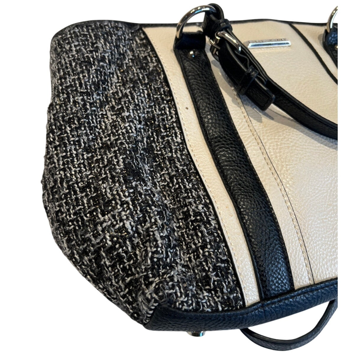 Dana Buchman Fabric & Vegan Leather Lined Shoulder Bag