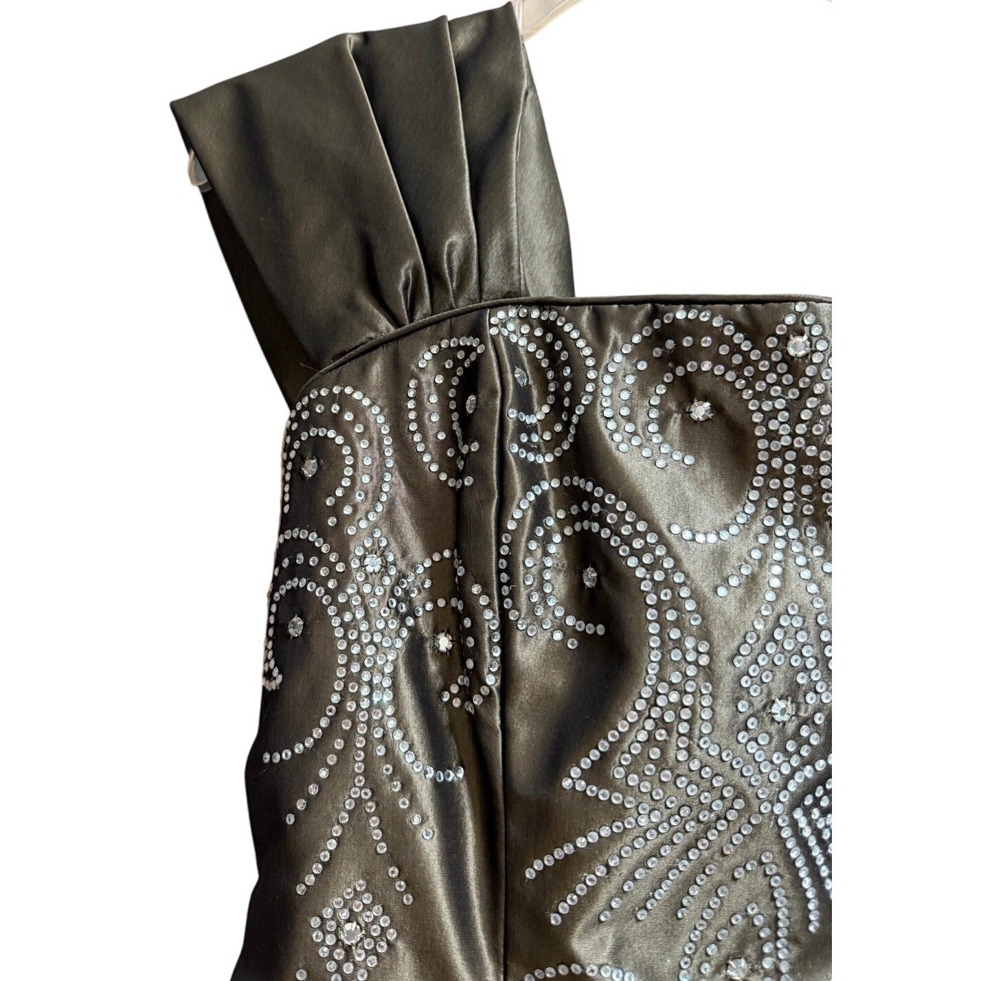 Rose Taft Couture 100% Silk Gown with Beaded Bodice