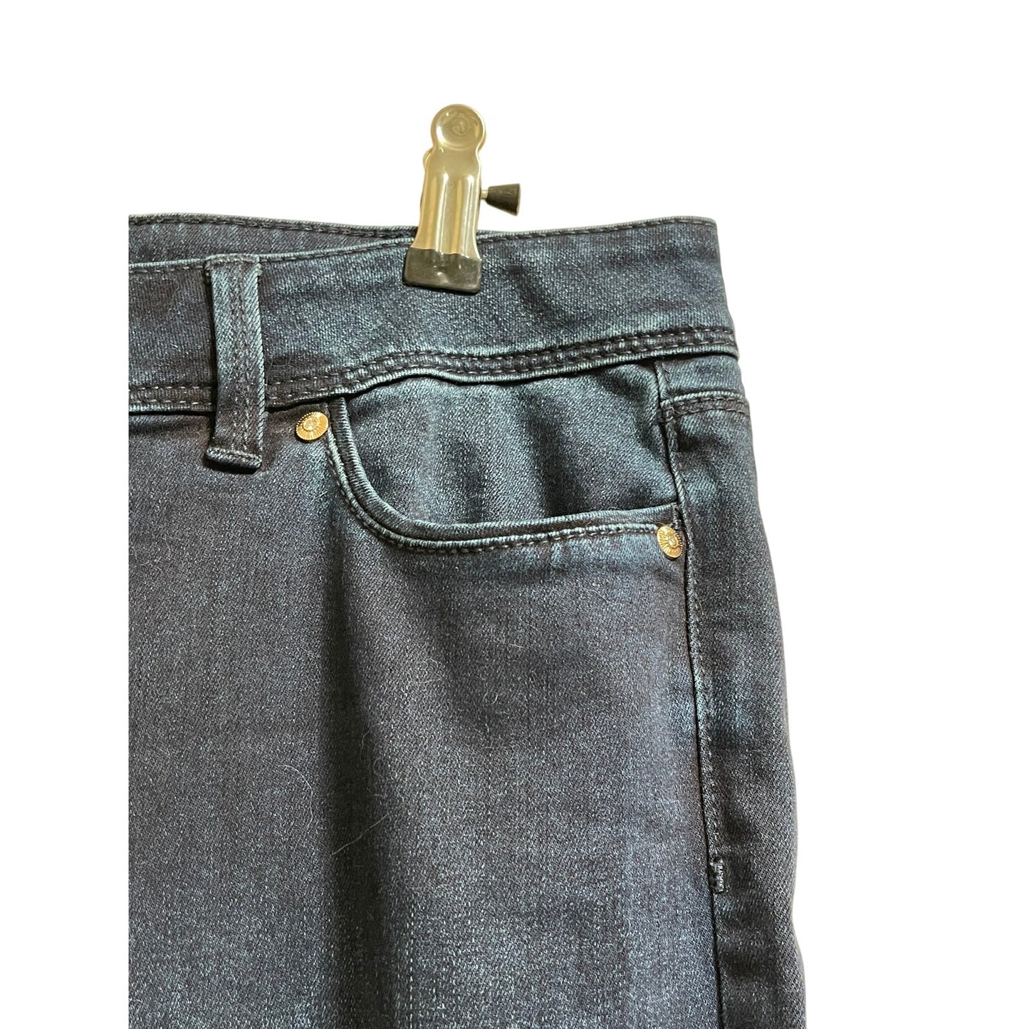White House Black Market Skinny Flare Jeans - Dark Wash - Embellished - 6R