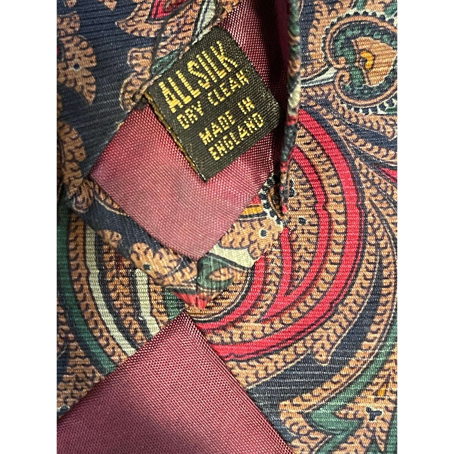 Vintage Family Britches (Mom & Pop) 100% Silk English Necktie Large Paisley