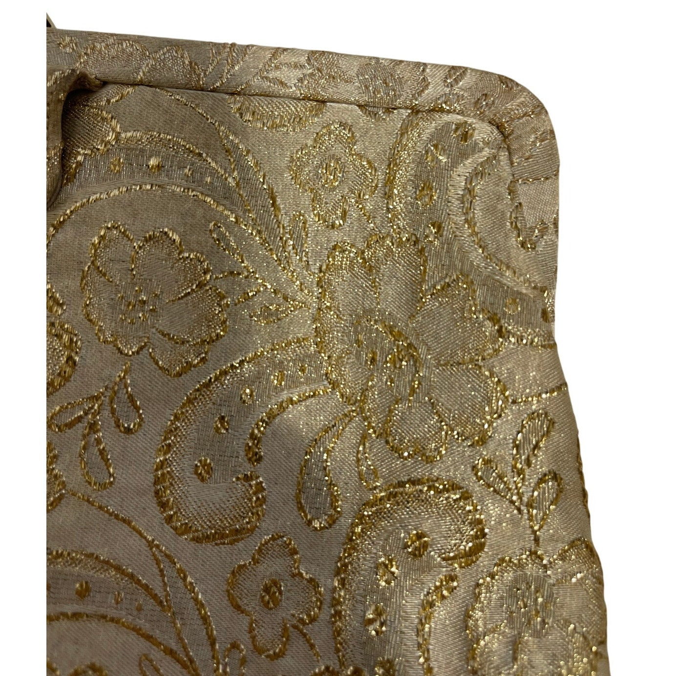 Vintage 1960's Mel Ton Gold Lace Clutch