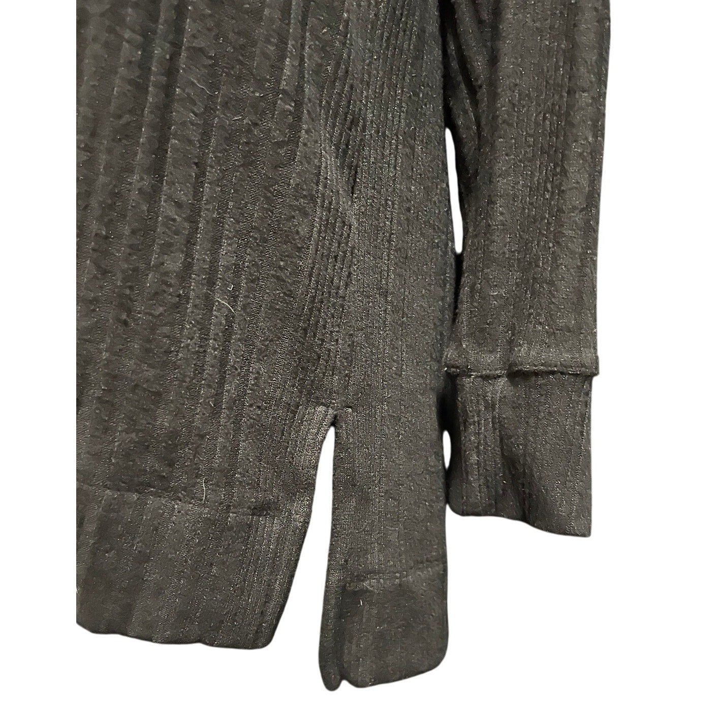 Andrew Marc Black Ribbed Long Sleeve Sweater - Size XS