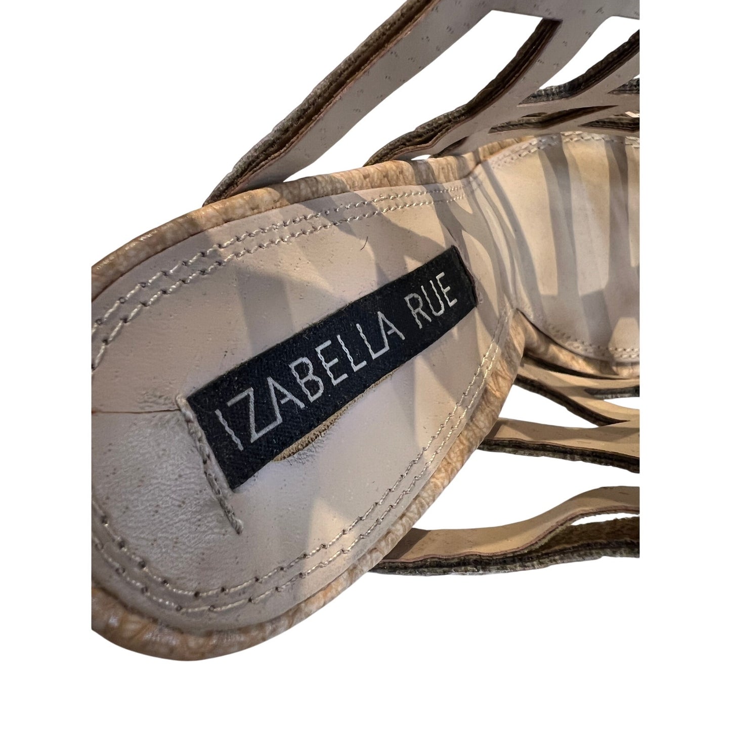 Izabella Rue Tan Stiletto Heel - Aleen - Size 7.5 - (some peeling)