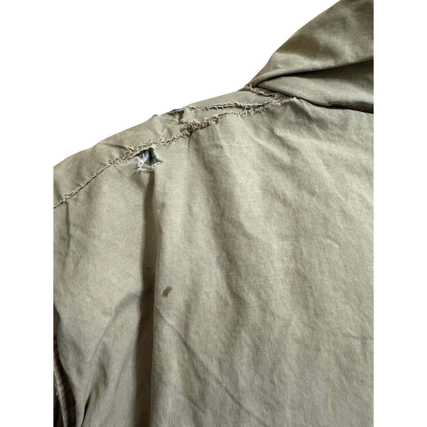 Vintage Orvis Goose Down Puffer Vest Medium Beige Tan Full Zip