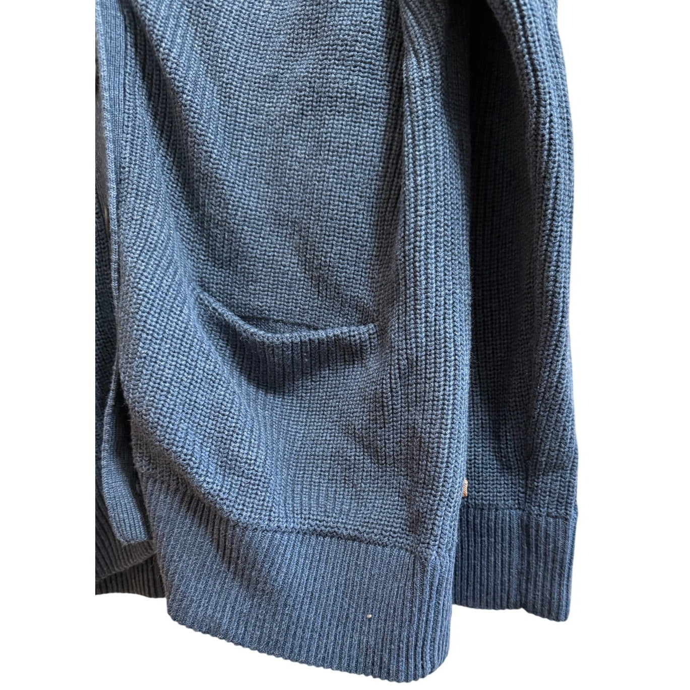 Lunya Small Dark Navy Blue Cozy Cotton Silk Button Front Knit Cardigan - NWT