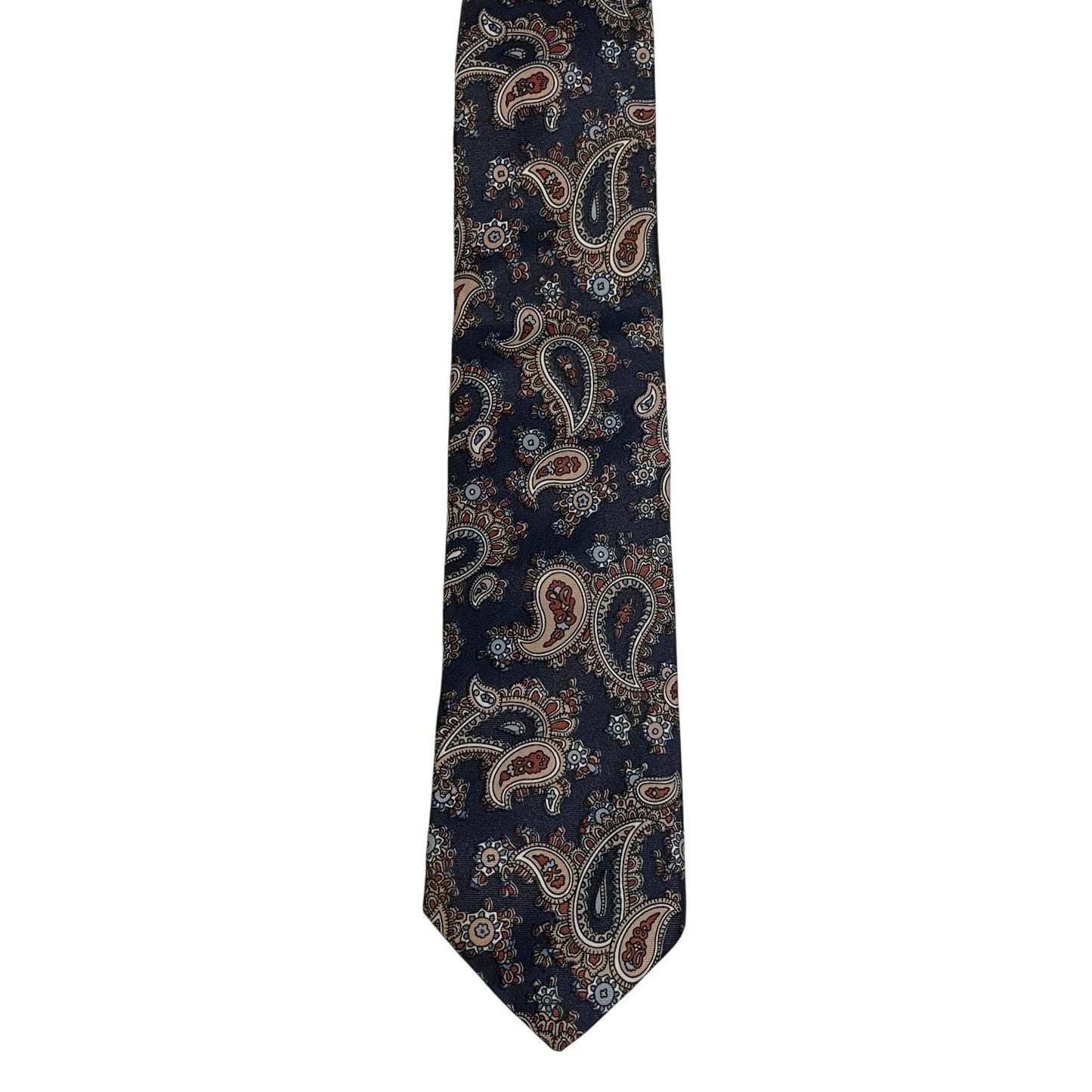 Vintage Taylor Ltd Blue Paisley Print Neck Tie